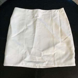 Forever 21 - pleather cream skirt